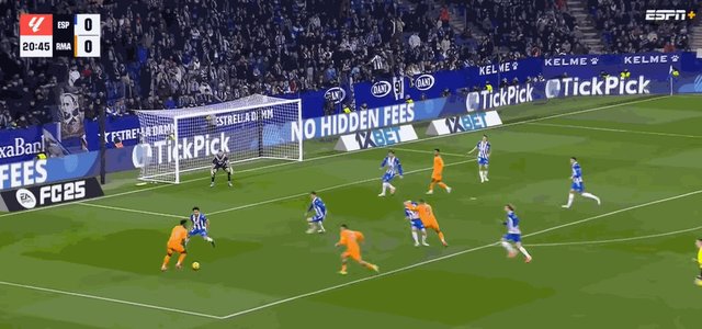 【西甲】皇马客场爆冷0比1不敌西班牙人，吕迪格伤退