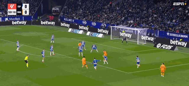 【西甲】皇马客场爆冷0比1不敌西班牙人，吕迪格伤退