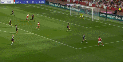 阿森纳女足2-1里昂占先机，史密斯破门，布兰德进球难救主